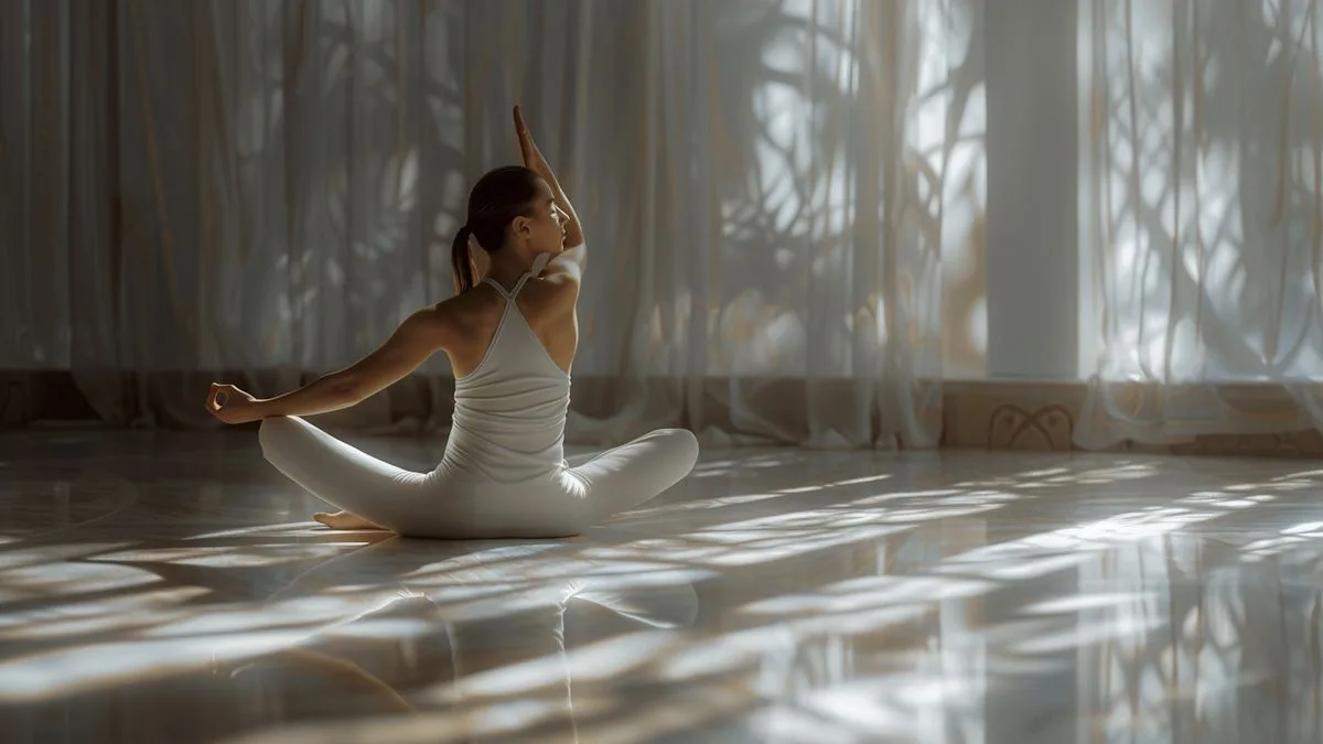 Découvrez le yoga ashtanga Delicate yoga poses elongating and strengthening the muscles, promoting body balance.