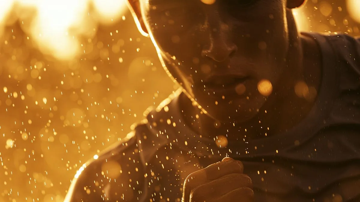 dossier : fitness – quel sport choisir à la rentrée ? Closeup of a person running with determination, perspiration glistening in the sunlight.